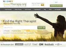 Tablet Screenshot of goodtherapy.org
