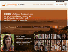 Tablet Screenshot of goodtherapy.com.au